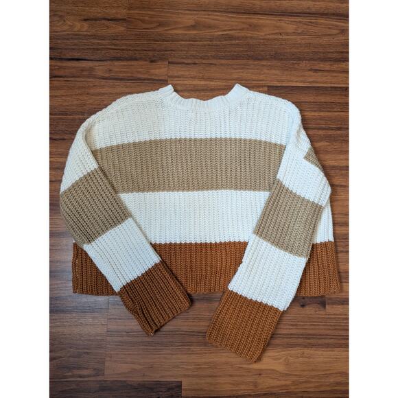 Moon & Madison Striped Color Block Chunky Knit Sweater Size XS - Picture 8 of 9